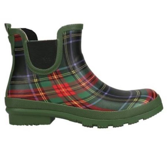 Corkys Shoes Hey Girl By Corkys Plaid Ankle Rain Bootie Sz 7 Poshmark